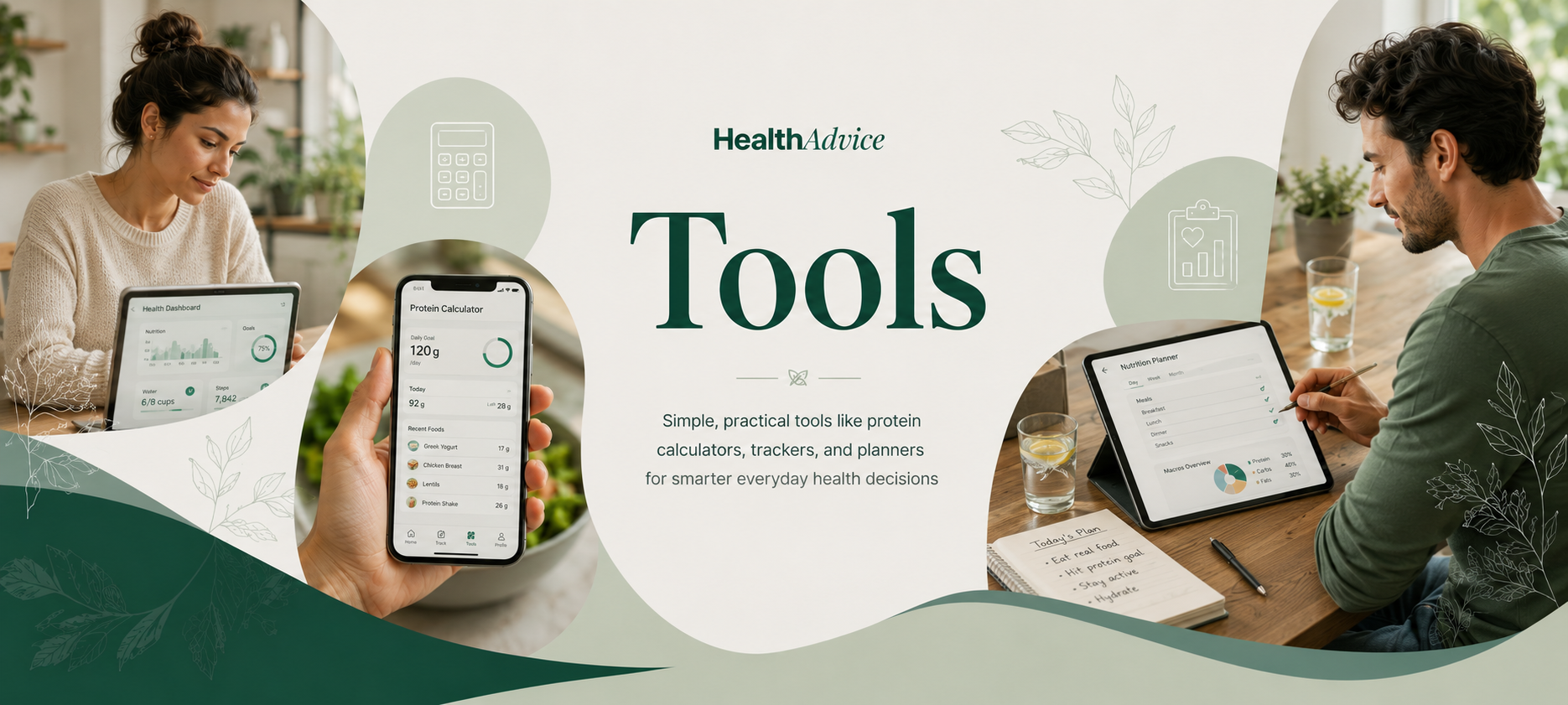HealthAdvice Tools — simple, practical calculators, trackers and planners for smarter everyday health decisions.