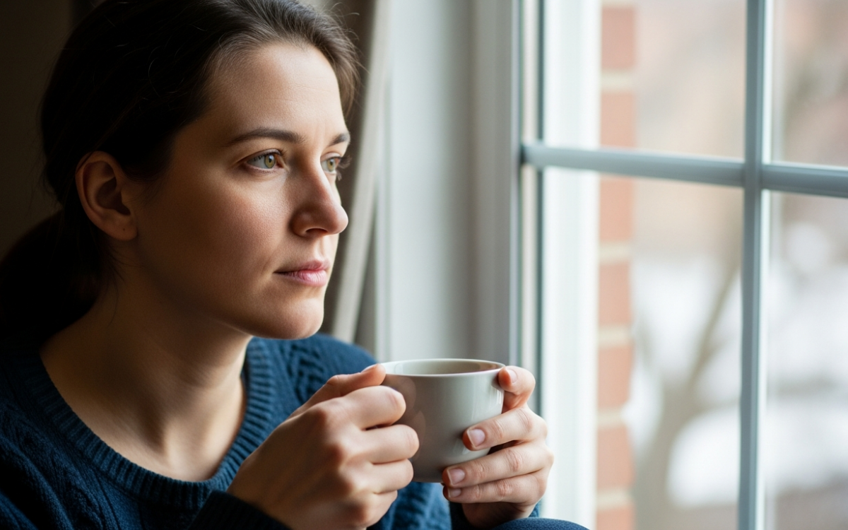 A person calming down at home, showing hope for people with anxiety disorders