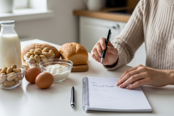 Common trigger foods shown for food allergies and intolerances with a food diary